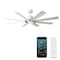 Modern Forms Fans Aura Indoor or Outdoor Smart Ceiling Fan 2700-3000-4000-5000K LED in Brushed Nickel/Matte White FR-W2303-60L-BN/MW - alternate 1